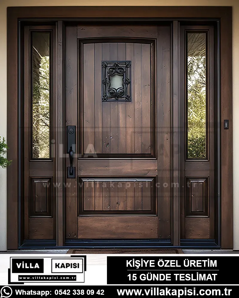 eskitme-klasik-masif-ahsap-celik-villa-giris-kapisi