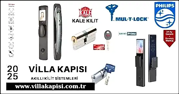 Villa Kapisi Akilli Kilit Sistemleri Parmak Izi Sifre Alarmli Kapi Kilidi