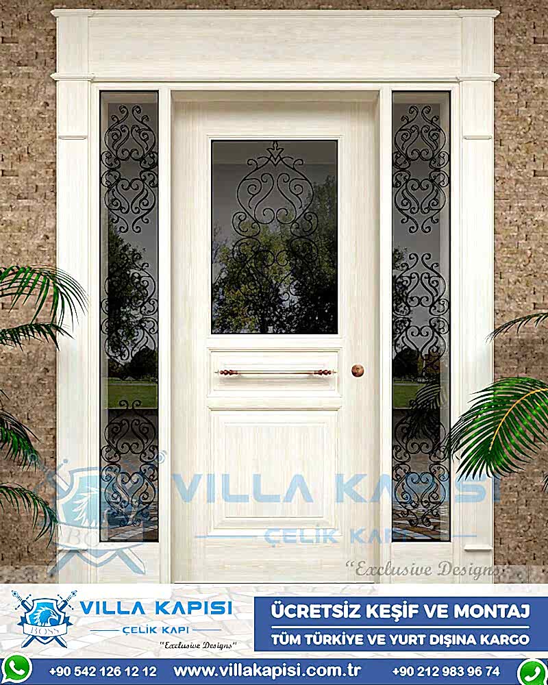 300 Villa Kapısı Modelleri İstanbul Villa Giriş Kapısı Kompozit Villa Kapısı Entrance Door Haustüren Sayf qapilari Çelik Kapı